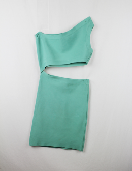 vestido punto cut out bcbg s