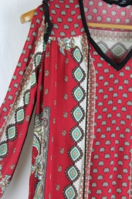 vestido boho bershka s