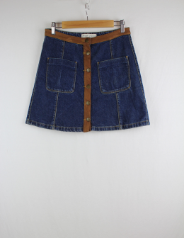 falda denim bershka l