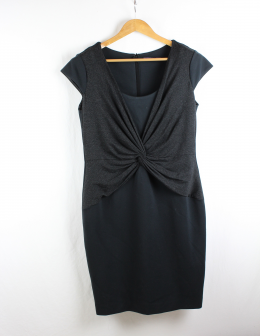 vestido drapeado violeta by mango M/L 40/42