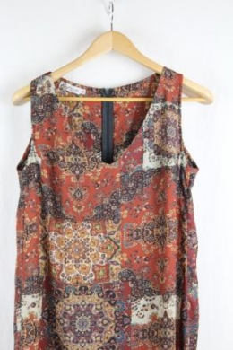 vestido recto estampado mylcau m