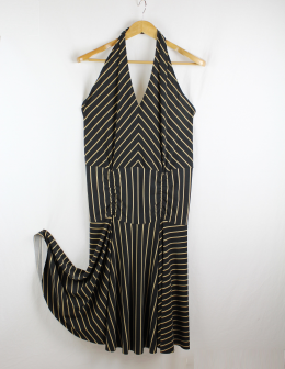 vestido halter rayas adolfo dominguez 42