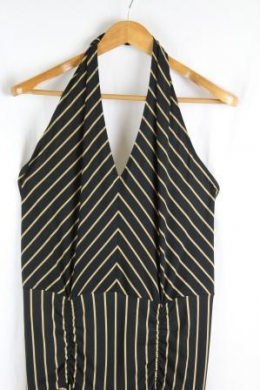 vestido halter rayas adolfo dominguez 42