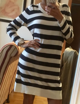 Vestido de punto tipo marinero de Zara