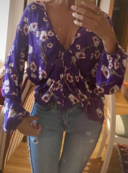 Blusa estampado floral de Mango