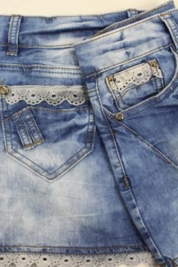 falda denim black bat M/40