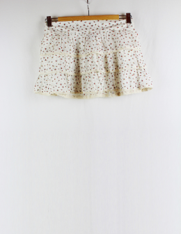 falda volantes blanco 38