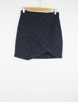 mini falda cuadros zara s/38