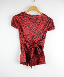 blusa animal print blanco 40