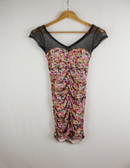 vestido drapeado bershka m