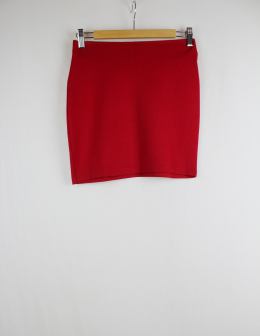 falda tubo roja pull and bear m