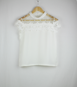 blusa tul lunares shein m