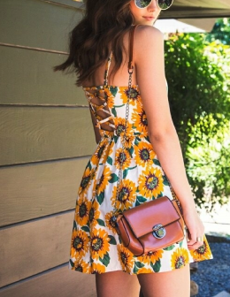 vestido girasoles shein 34/36