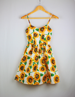 vestido girasoles shein 34/36