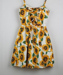 vestido girasoles shein 34/36