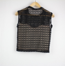 blusa encaje zara m