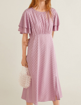 vestido lunares mango m