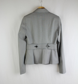 conjunto cuadros falda+chaqueta mango 36