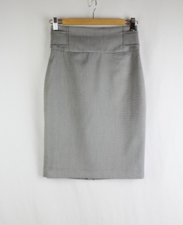 conjunto cuadros falda+chaqueta mango 36