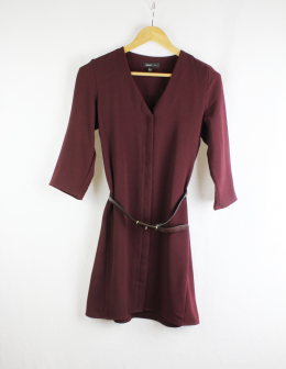 vestido crepe mango s