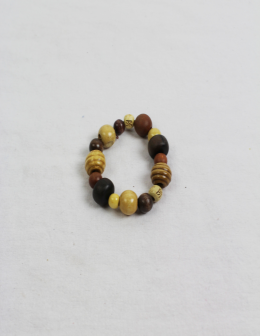 pulsera cuentas madera 