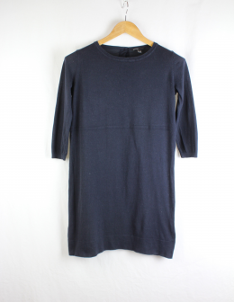vestido punto panel contraste mango s