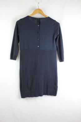 vestido punto panel contraste mango s