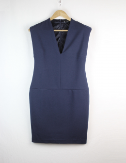 vestido escote en pico mango s/m