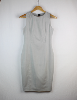 vestido entallado cuadros hm 36