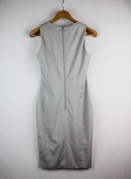 vestido entallado cuadros hm 36