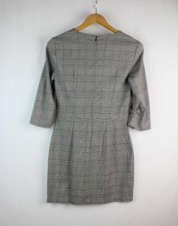vestido cuadro de gales zara m/38