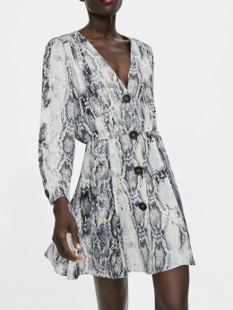 vestido animal print zara s