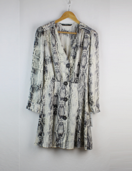 vestido animal print zara s