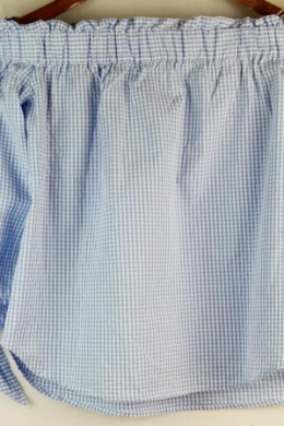 blusa bardot cuadros divided 36