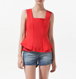 top pepplum zara m