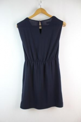 mini vestido azul marino mango s