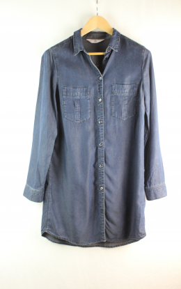 vestido camisero vaquero lyocell hm s
