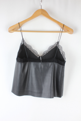 top lencero efecto piel mango