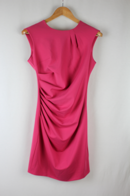 vestido drapeado rosa rinascimiento