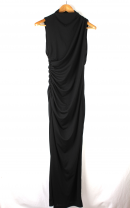 Vestido  drapeado negro zara
