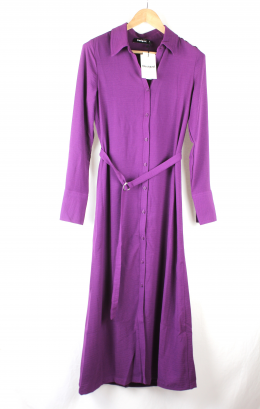 vestido camisero morado desigual