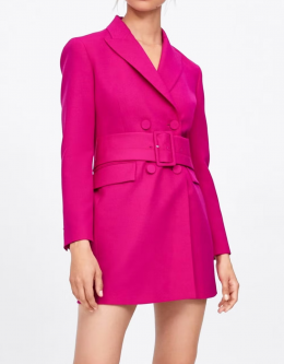 minivestido blazer fucsia Zara