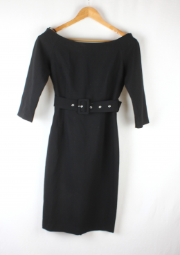 vestido hombros descubierto negro zara