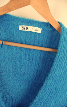 Cardigan azul zara