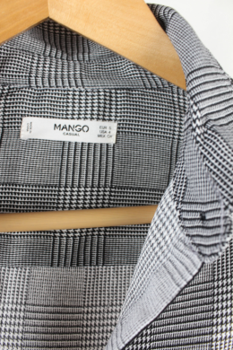 Vestido camisero cuadro de gales mango
