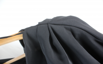 Vestido asimetrico negro mango