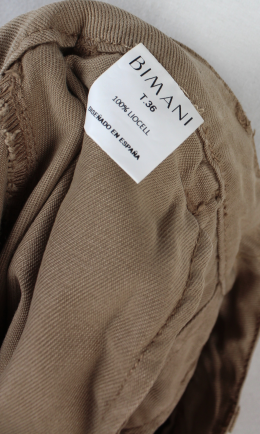 falda midi marron birmani