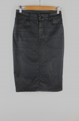 falda encerada negro massimo dutti