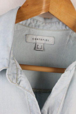 camisa lyocell vaquera cortefiel