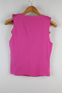 top fucsia volantes mango